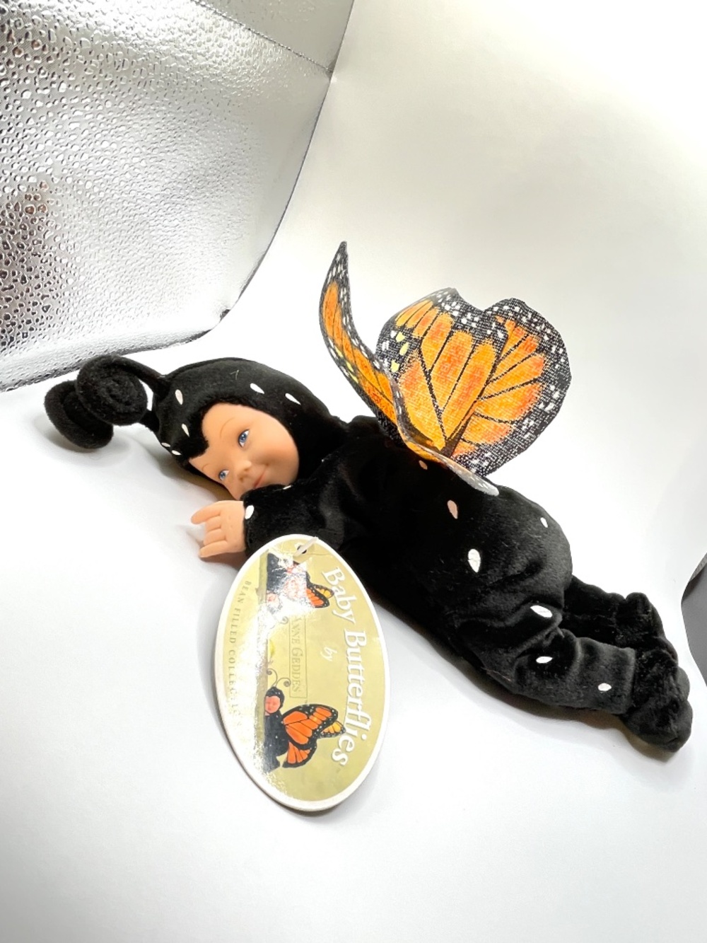 Anne Geddes 90's Baby Monarch Butterfly Bean Bag Plush Doll #525941